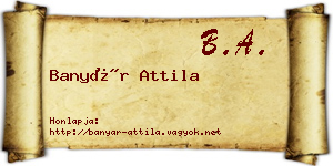 Banyár Attila névjegykártya